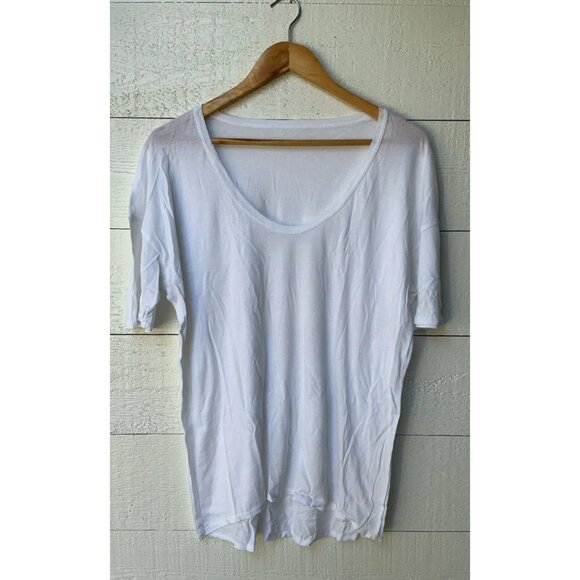 Zadig & Voltaire White T-Shirt Blouse Top Short Sleeve XL - Picture 1 of 3